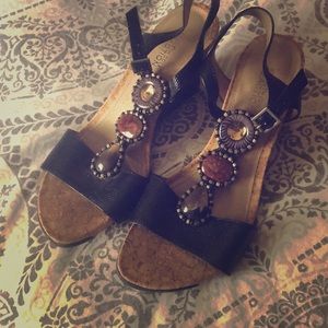 Beautiful beaded wedges